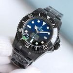 Rolex Deepsea 44mm 3135 Movement Black SS Band Blue Face Watch
